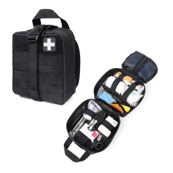 Tactical Molle Medical Pouch: IFAK Bag with Rip-away Quick Release for Emergency Survival