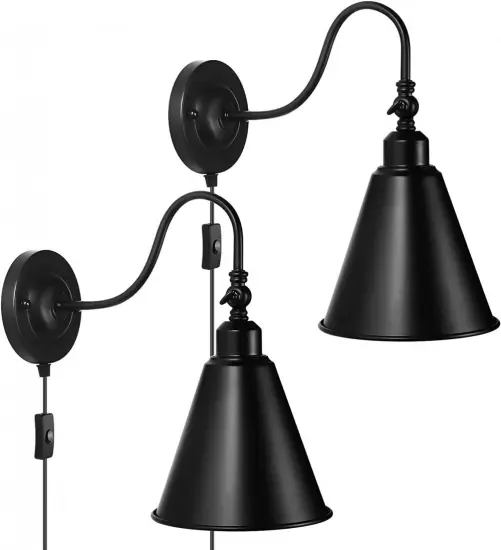 Wall Lamp Black Gooseneck Sconce Wall Lighting