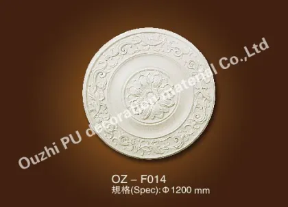 ancient Europe style PU material plastic golden color ceiling medallion
