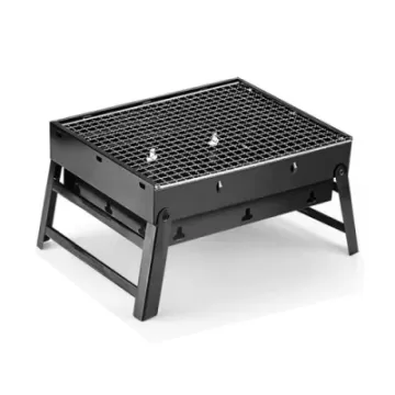 Stainless Steel Smoker BBQ Folding Portable Barbecue Charcoal Grill
