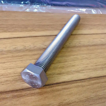 White zinc plated half thread m20 hex bolt