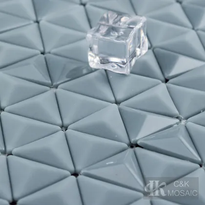 Wall art triangle glass tiles