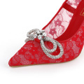 Rhinestone Butterfly Lace Wedding Heels