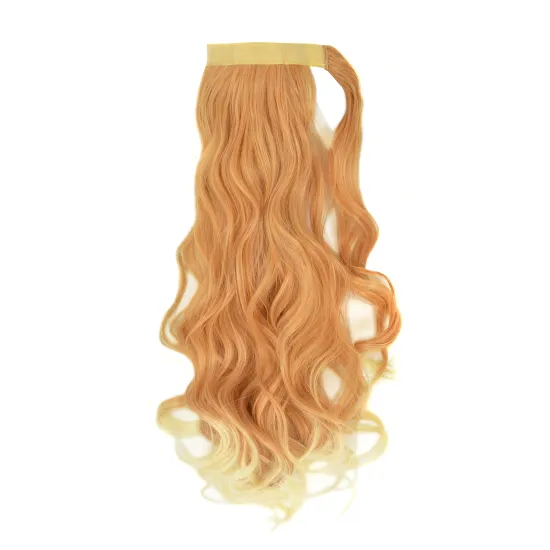 Wholesale Price newest High Temperature Fiber Long Wavy Synthetic clip hairpieces postiche ponytail wigs