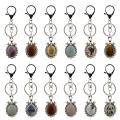 Keychains d&#39;oiseau de pierre précieuse en pierre naturelle guérison chakra reiki charle