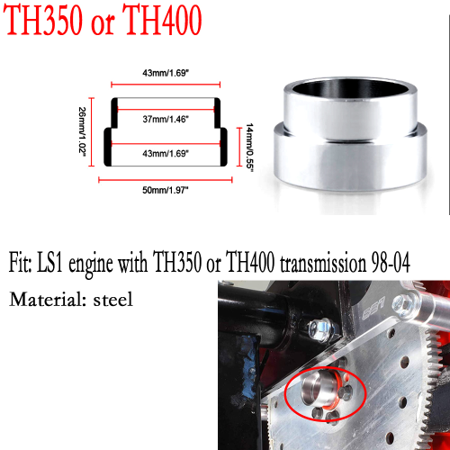 Trasmissione automatica del motore TH350 TH400 Adattatore Adattatore Guarnizione in acciaio