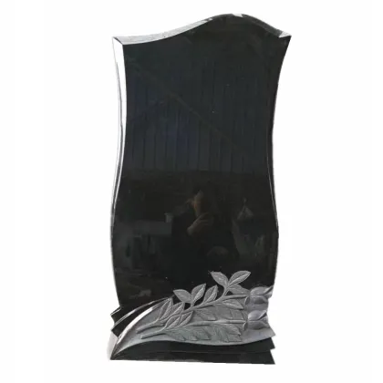 Red Granite Upright Carved Cross Headstone - American Headstone USA Monument