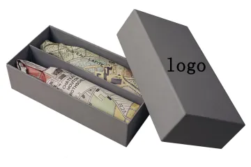 New Packaging Trend Grey Color Wine Bottle Boxes