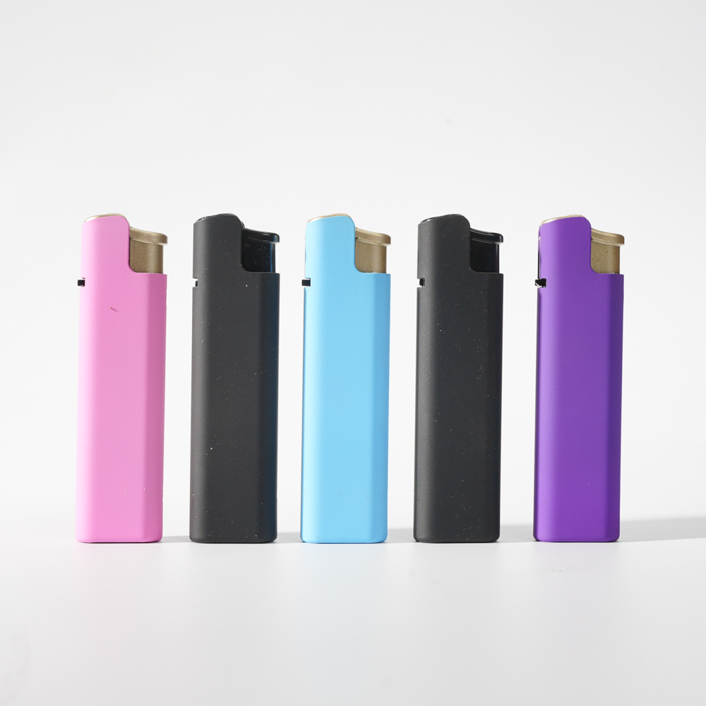 Windproof Matte Piezo Lighter with Four Color Spray