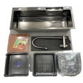 Stainless Steel Kitchen Sink: Top Mount Single Bowl Workstation with SUS201 Stainless Steel