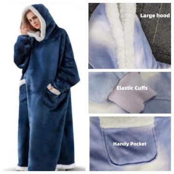 Hooded Sweatshirt Custom Fleece Hooded Blanket Custom fleece hooded blanket with logo Supplier