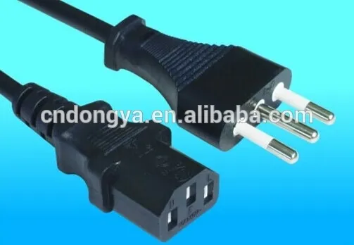 IMQ approval 3 pin power cord with C13 connector