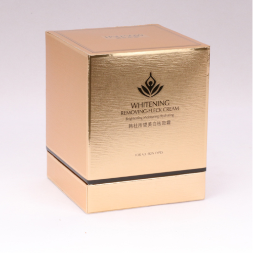 boîte de crème de bougie suare personnalisée avec papier doré