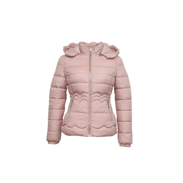 Ladies nice petal style jacket with detachable hood