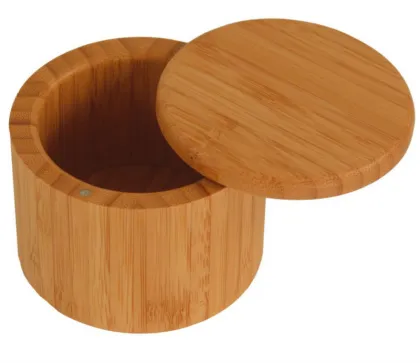 2014 -100% Pure Bamboo Round Salt Box---HOT!!!!