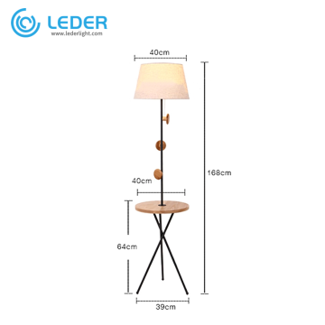 LEDER zwarte houten hedendaagse lampen