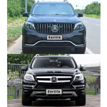 Upgrade Headlights Bumpers Bodykit for Mercedes-Benz GL Class X166 to 2019 GLS63 AMG