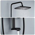 Black Rainfall Overhead Shower Set with Hand Shower