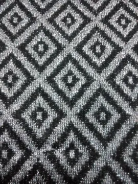 Poly Y/D Stripe Hacchi Jersey with Silver Lurex
