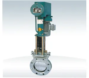 Electric hydraulic knife shaped gate valve PZ73H