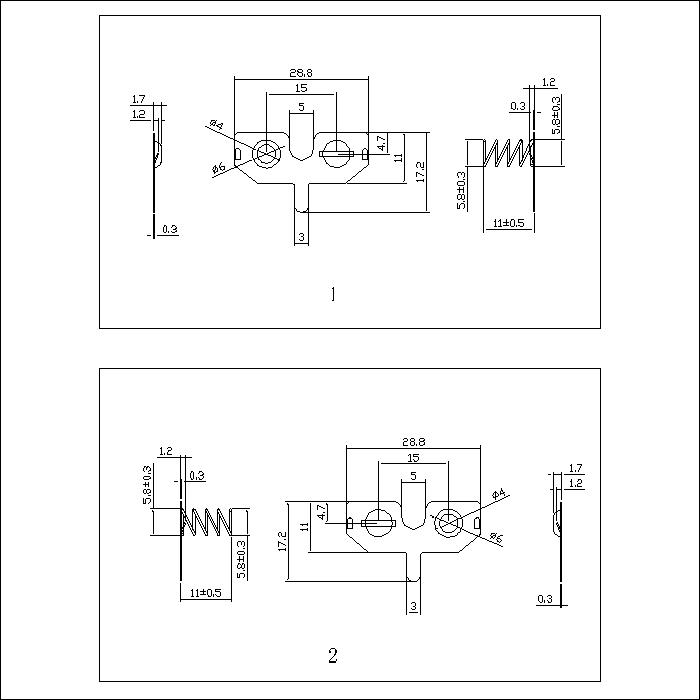 5# Cell Battery Contacts(Positive And Negative) 173L BS-S-SI-R-173L