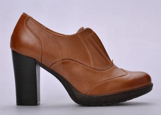 Durable Open - Top Womens Booties Shoes Brown For Autumn / Spring