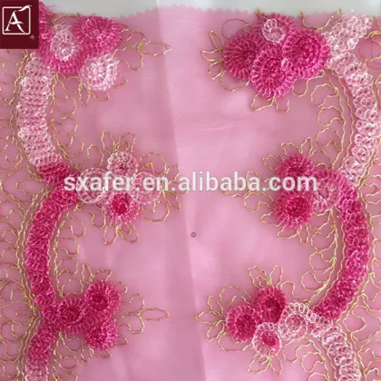 hot sale cording embroidery Fabric beads sequin
