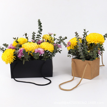 Wholesale waterproof kraft paper Flower Carry Bag