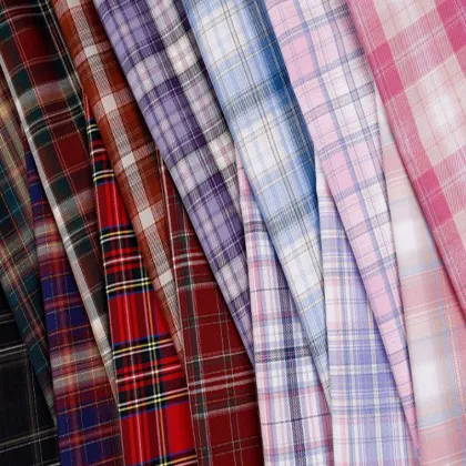Wholesale JK Lattice Pleated Skirt - Spring/Summer College Uniform Plaid Fabric