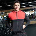 Menjalankan Sweatshirt Zip Up Fitness Gym Shirts