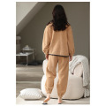 Winter coralwool pajamas with extra cardigan for women