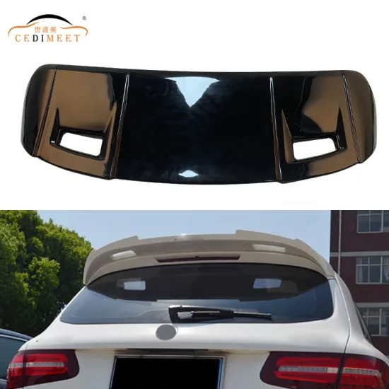Glossy Black Rear Roof Spoiler for Benz GLC HB 2015