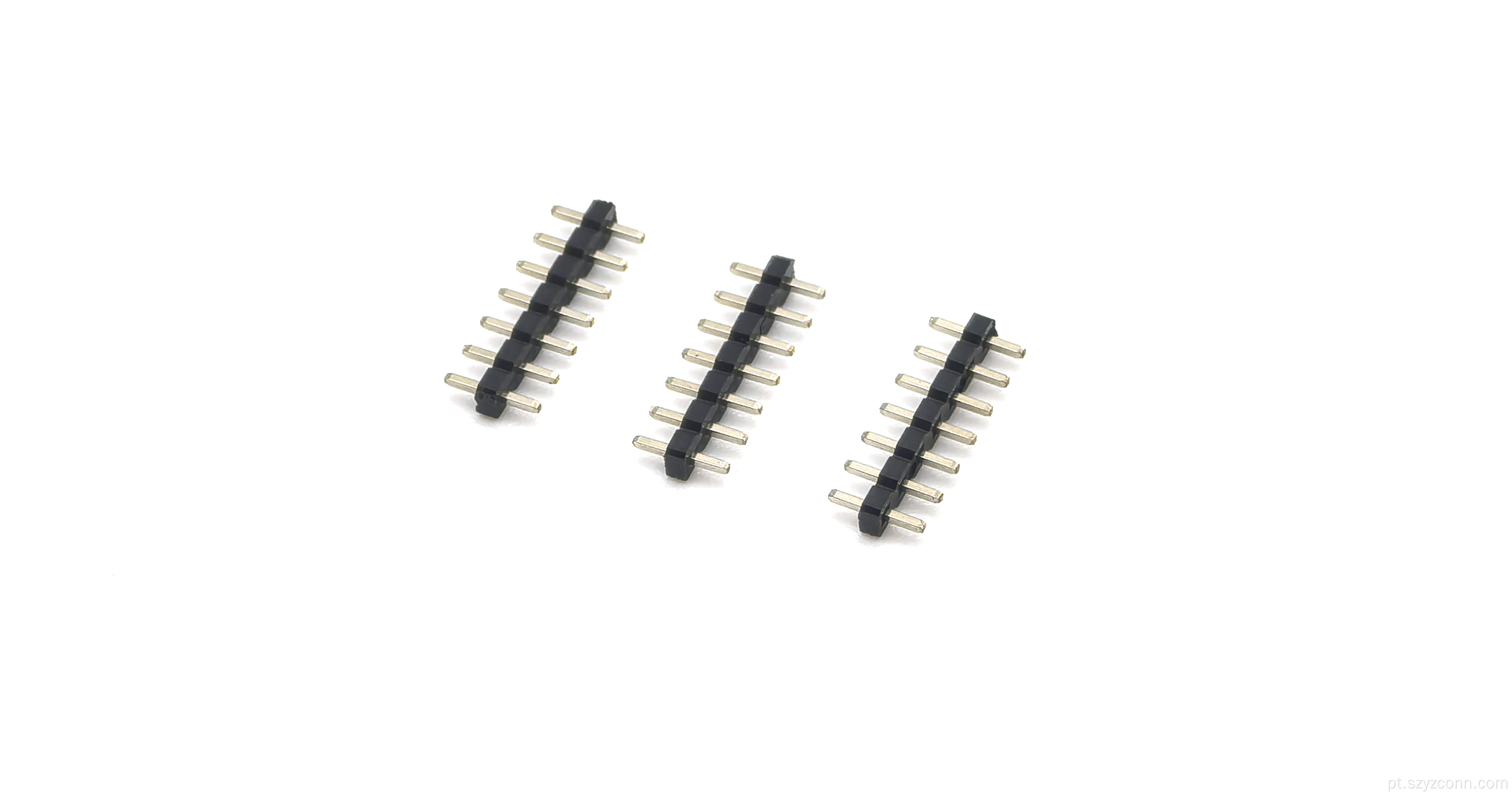Cabeçalho de pino de passo de 2,0 mm, núcleo único reto