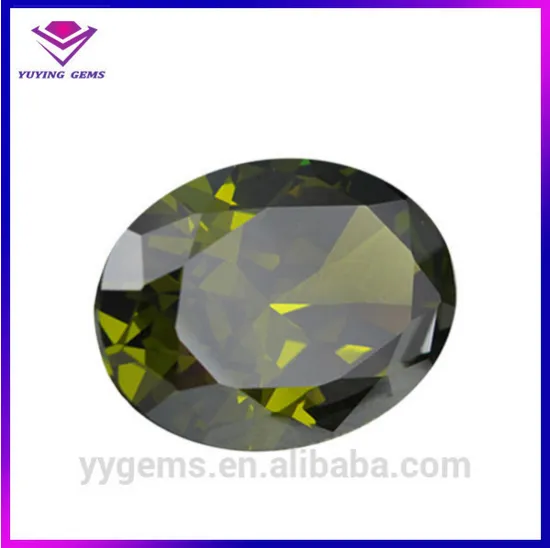 Peridot Stone Rough Zirconia Price Oval 8*10mm Artificial CZ