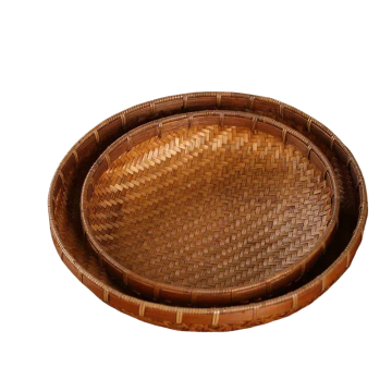 Bamboo Woven Fruit Plate and Storage Box - Vintage Style for Garden Party & Picnic