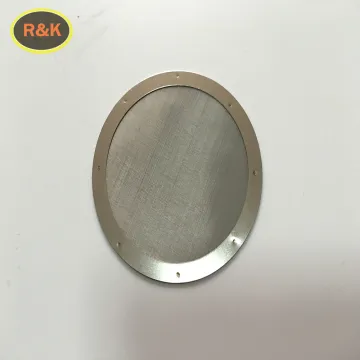 Round stainless steel coffee filter disc