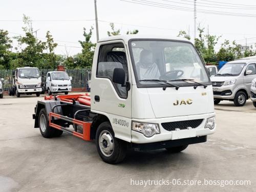 JAC Kangling 3 Ton Hook Lift Garbage Truck For Sale