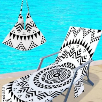 Microfiber Chair Towel For Beach Poor Lounge chair towel with bag for beach poor Manufactory