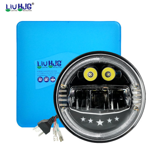 Round 7 Inch H4 Led Motorcycle Headlight