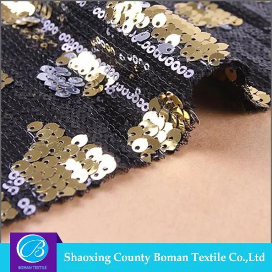Fabric supplier New style Elegant Knitted heavy sequin fabric