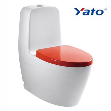 Alibaba china supplier bathroom Sets single piece toilet YA-3379(red seat cover) YATO