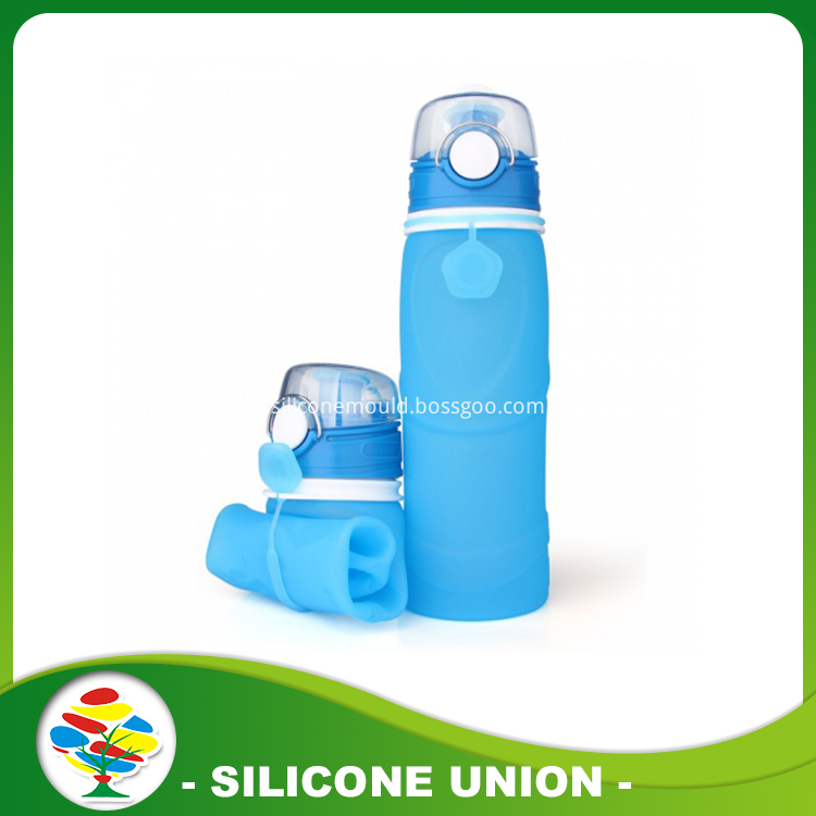 Light foldable silicone water bottle