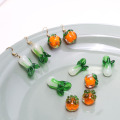 10pcs Lampwork Glass Charms Cabbage/ Tomato Shape