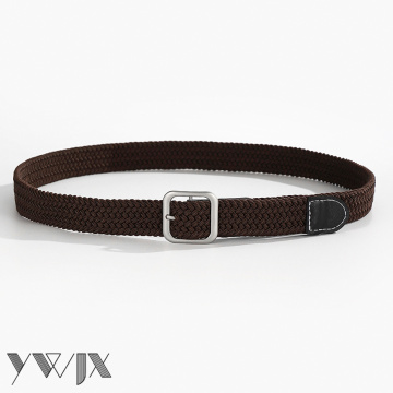 Coffee Elastic Canvas Woven Belt (Unisex, Wholesale)​