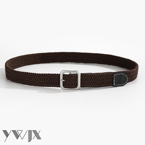 Coffee Elastic Canvas Woven Belt (Unisex, Wholesale)​