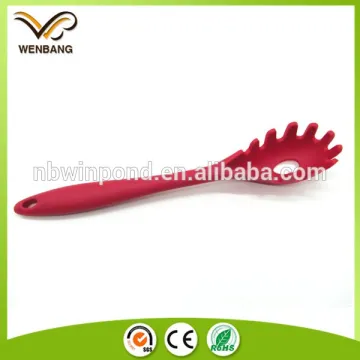 Red silicone kitchenware pasta claw spaghetti spoon for noodle kitchen utensil