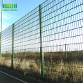 PVC salutan double wire mesh pagar taman