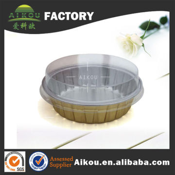 Christmas round aluminum foil food container for backing