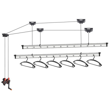 Hand-winch Operated Lifting Clothes Drying Rack