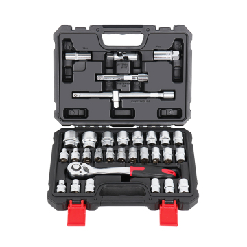 Soket Kunci Kunci Ratchet Profesional 32-Piece Set untuk Peralatan Perbaikan Mobil dan Kendaraan